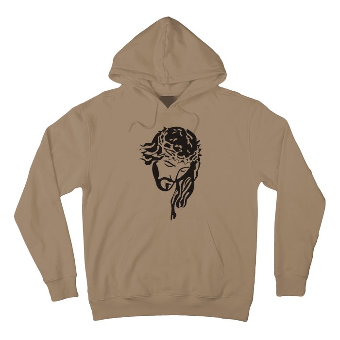 Jesus Christ God Love Face Religion Faith Graphic Hoodie