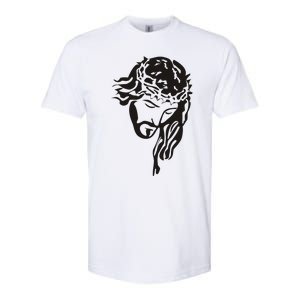 Jesus Christ God Love Face Religion Faith Graphic Softstyle CVC T-Shirt