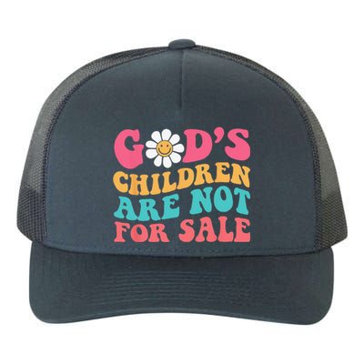 Jesus Christ Gods Children Are Not For Sale Christian Faith Yupoong Adult 5-Panel Trucker Hat