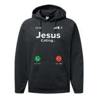 Jesus Calling God Christ Faith Religious Christian Gift Performance Fleece Hoodie