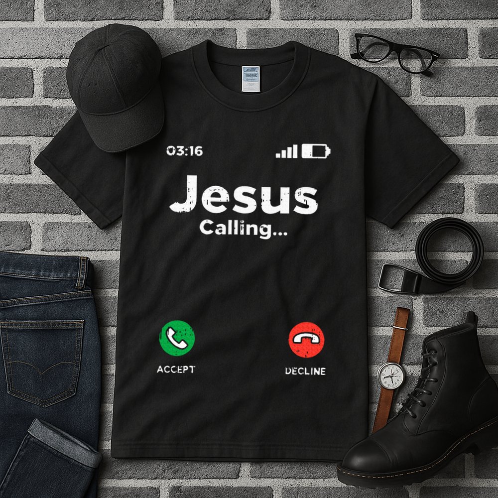 Jesus Calling God Christ Faith Religious Christian Gift Tall T-Shirt
