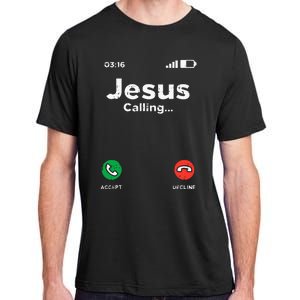 Jesus Calling God Christ Faith Religious Christian Gift Adult ChromaSoft Performance T-Shirt