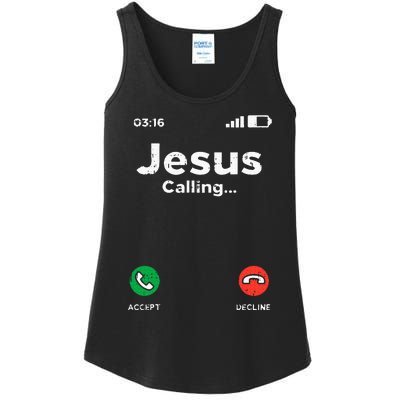 Jesus Calling God Christ Faith Religious Christian Gift Ladies Essential Tank