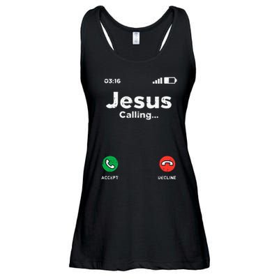 Jesus Calling God Christ Faith Religious Christian Gift Ladies Essential Flowy Tank