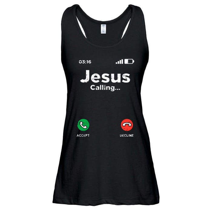 Jesus Calling God Christ Faith Religious Christian Gift Ladies Essential Flowy Tank