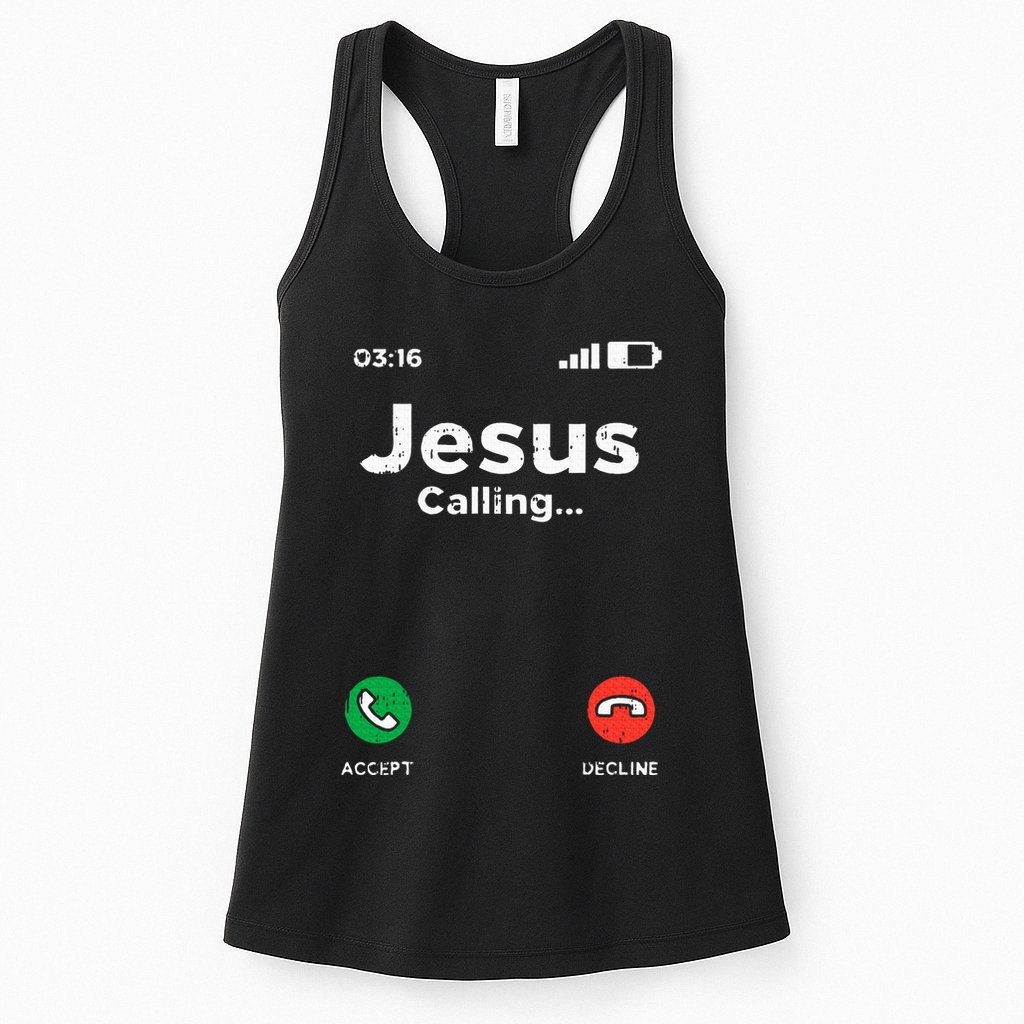 Jesus Calling God Christ Faith Religious Christian Gift Womens Tank Top