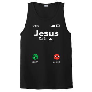 Jesus Calling God Christ Faith Religious Christian Gift PosiCharge Competitor Tank