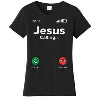 Jesus Calling God Christ Faith Religious Christian Gift Women's T-Shirt