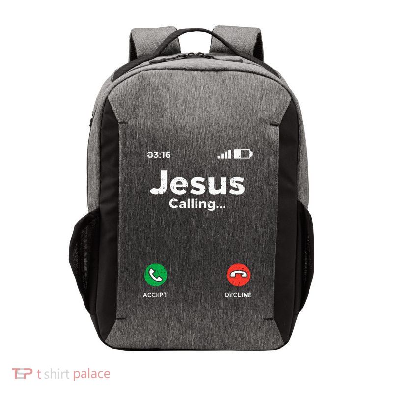 Jesus Calling God Christ Faith Religious Christian Gift Vector Backpack