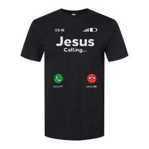 Jesus Calling God Christ Faith Religious Christian Gift Softstyle CVC T-Shirt