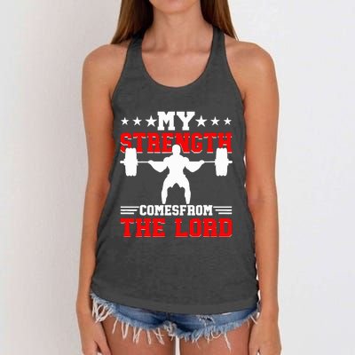 Jesus Christian Gym Workout Weightlifting Fitness Women's Knotted Racerback Tank