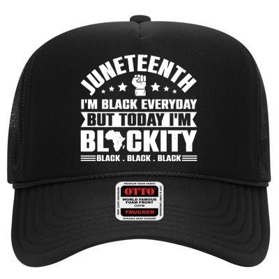 Juneteenth Celebration Graphic High Crown Mesh Back Trucker Hat