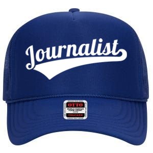 Journalist Cute Gift High Crown Mesh Back Trucker Hat