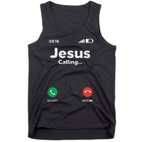 Jesus Calling God Christ Faith Religious Christian Gift Tank Top