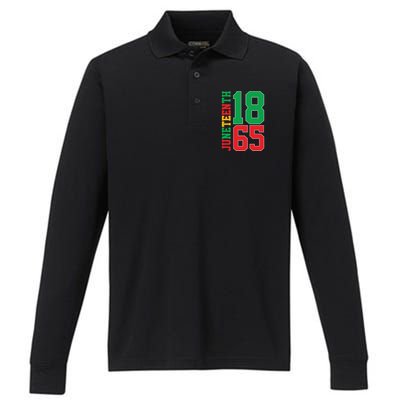 Juneteenth Celebration Graphic Performance Long Sleeve Polo