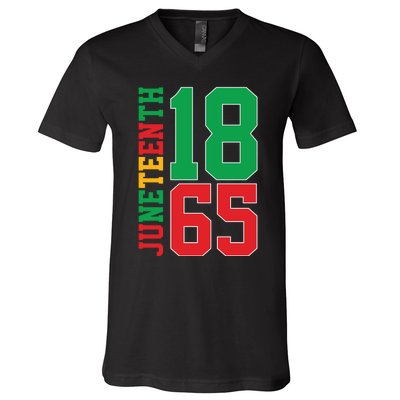 Juneteenth Celebration Graphic V-Neck T-Shirt