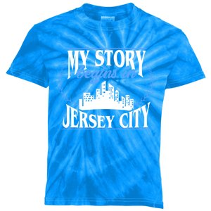 Jersey City Gift Born In Jersey City Gift Kids Tie-Dye T-Shirt