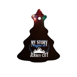 Jersey City Gift Born In Jersey City Gift Ceramic Tree Ornament