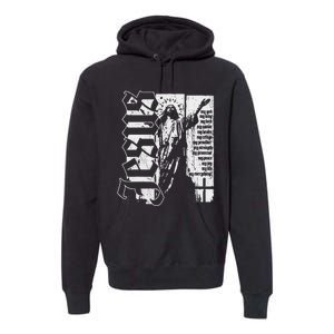 Jesus Christ God King Lord Savior Strength Prayer Christian Premium Hoodie