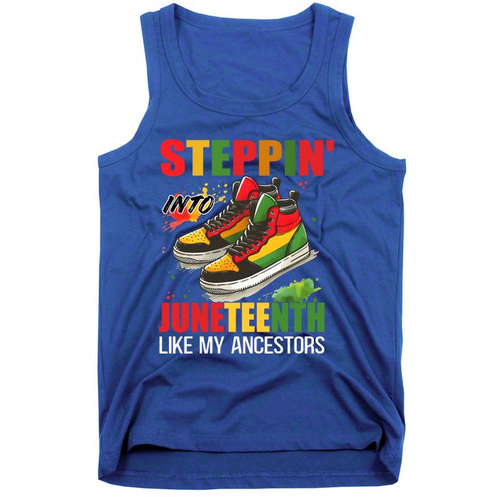 Junenth Cool Gift Stepping Into Junenth Like My Ancestors Funny Gift Tank Top