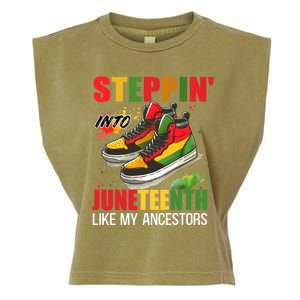 Junenth Cool Gift Stepping Into Junenth Like My Ancestors Funny Gift Garment-Dyed Women's Muscle Tee