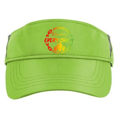 Junenth Cute Gift Breaking Every Chain Since 1865 Gift Adult Drive Performance Visor