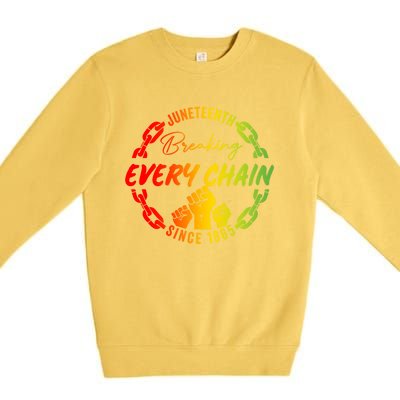 Junenth Cute Gift Breaking Every Chain Since 1865 Gift Premium Crewneck Sweatshirt