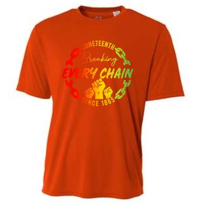 Junenth Cute Gift Breaking Every Chain Since 1865 Gift Cooling Performance Crew T-Shirt