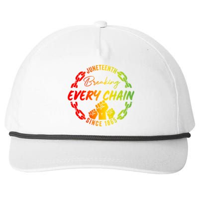 Junenth Cute Gift Breaking Every Chain Since 1865 Gift Snapback Five-Panel Rope Hat