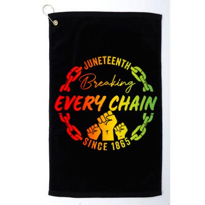 Junenth Cute Gift Breaking Every Chain Since 1865 Gift Platinum Collection Golf Towel