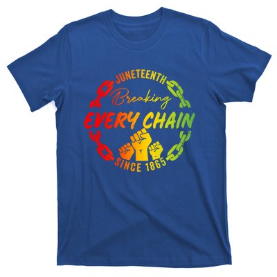 Junenth Cute Gift Breaking Every Chain Since 1865 Gift T-Shirt