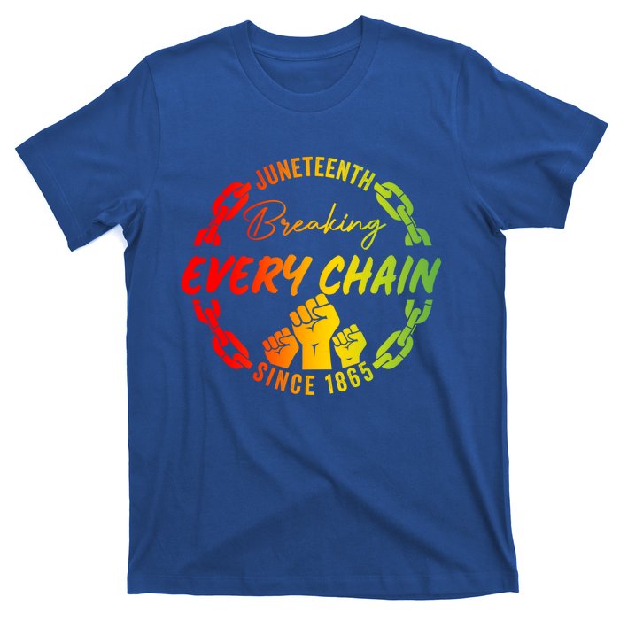 Junenth Cute Gift Breaking Every Chain Since 1865 Gift T-Shirt