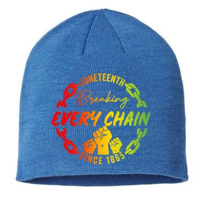 Junenth Cute Gift Breaking Every Chain Since 1865 Gift Sustainable Beanie