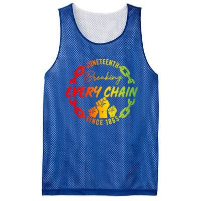 Junenth Cute Gift Breaking Every Chain Since 1865 Gift Mesh Reversible Basketball Jersey Tank