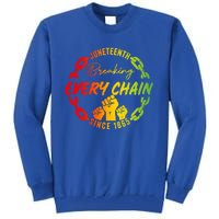 Junenth Cute Gift Breaking Every Chain Since 1865 Gift Tall Sweatshirt