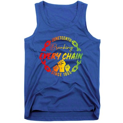 Junenth Cute Gift Breaking Every Chain Since 1865 Gift Tank Top