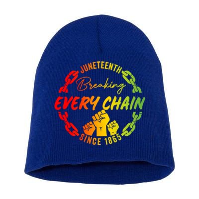 Junenth Cute Gift Breaking Every Chain Since 1865 Gift Short Acrylic Beanie