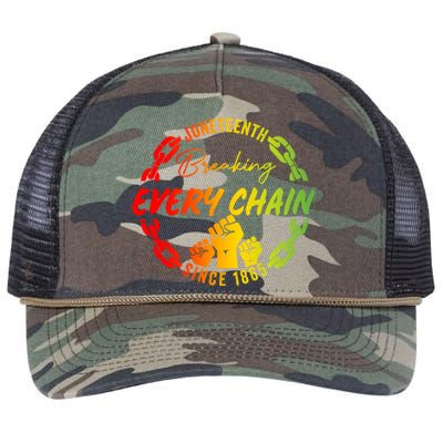 Junenth Cute Gift Breaking Every Chain Since 1865 Gift Retro Rope Trucker Hat Cap