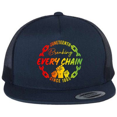 Junenth Cute Gift Breaking Every Chain Since 1865 Gift Flat Bill Trucker Hat