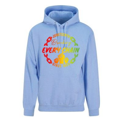 Junenth Cute Gift Breaking Every Chain Since 1865 Gift Unisex Surf Hoodie