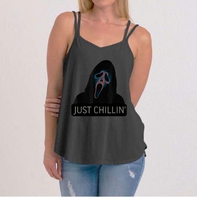 Just Chillin Ghost Face Women's Strappy Tank