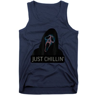 Just Chillin Ghost Face Tank Top