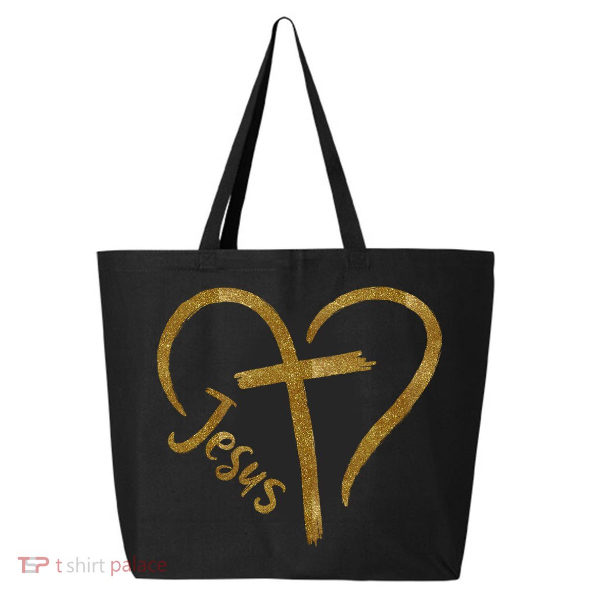 Jesus Cross Heart Christianity 25L Jumbo Tote