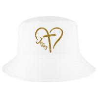 Jesus Cross Heart Christianity Cool Comfort Performance Bucket Hat