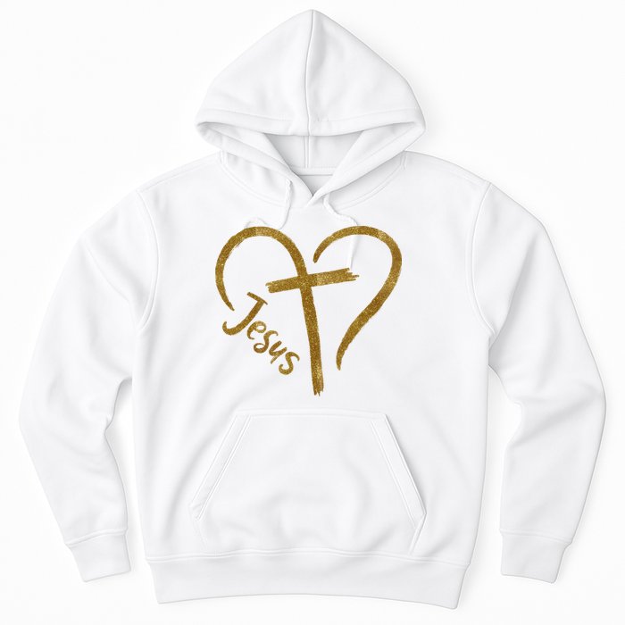 Jesus Cross Heart Christianity Hoodie