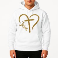 Jesus Cross Heart Christianity Hoodie