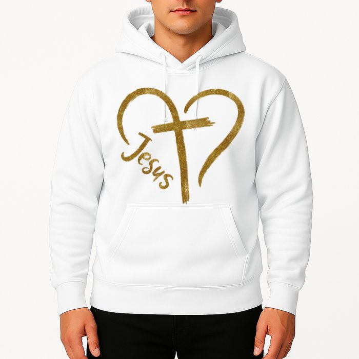 Jesus Cross Heart Christianity Hoodie