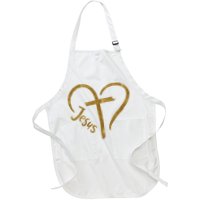 Jesus Cross Heart Christianity Apron