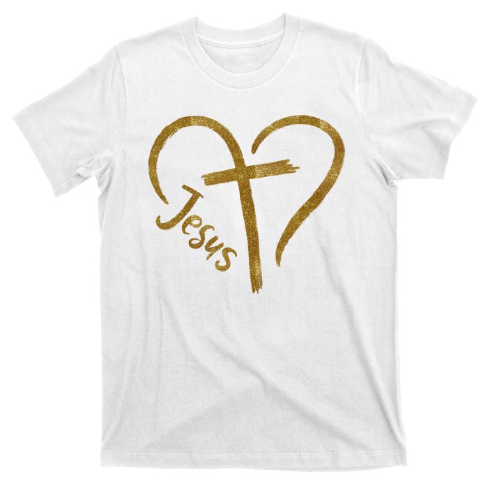 Jesus Cross Heart Christianity T-Shirt