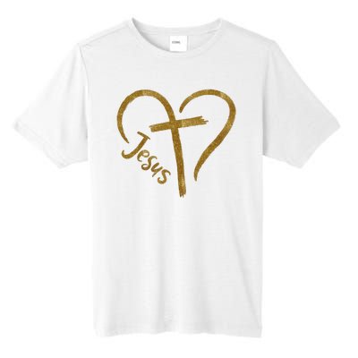 Jesus Cross Heart Christianity Tall Fusion ChromaSoft Performance T-Shirt